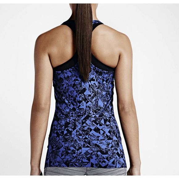 NEW Women’s Small NIKE Get Fit Jewel Training Tank Top Shirt Blue 683273-480 - Picture 5 of 6